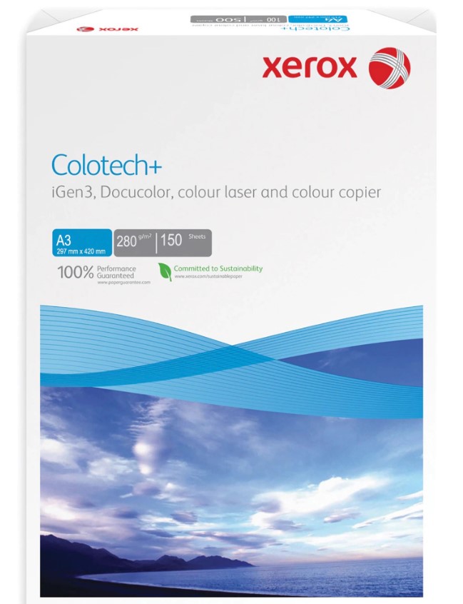 Hartie xerox A3 280 g/mp Colotech+ 150 coli/ pret per top